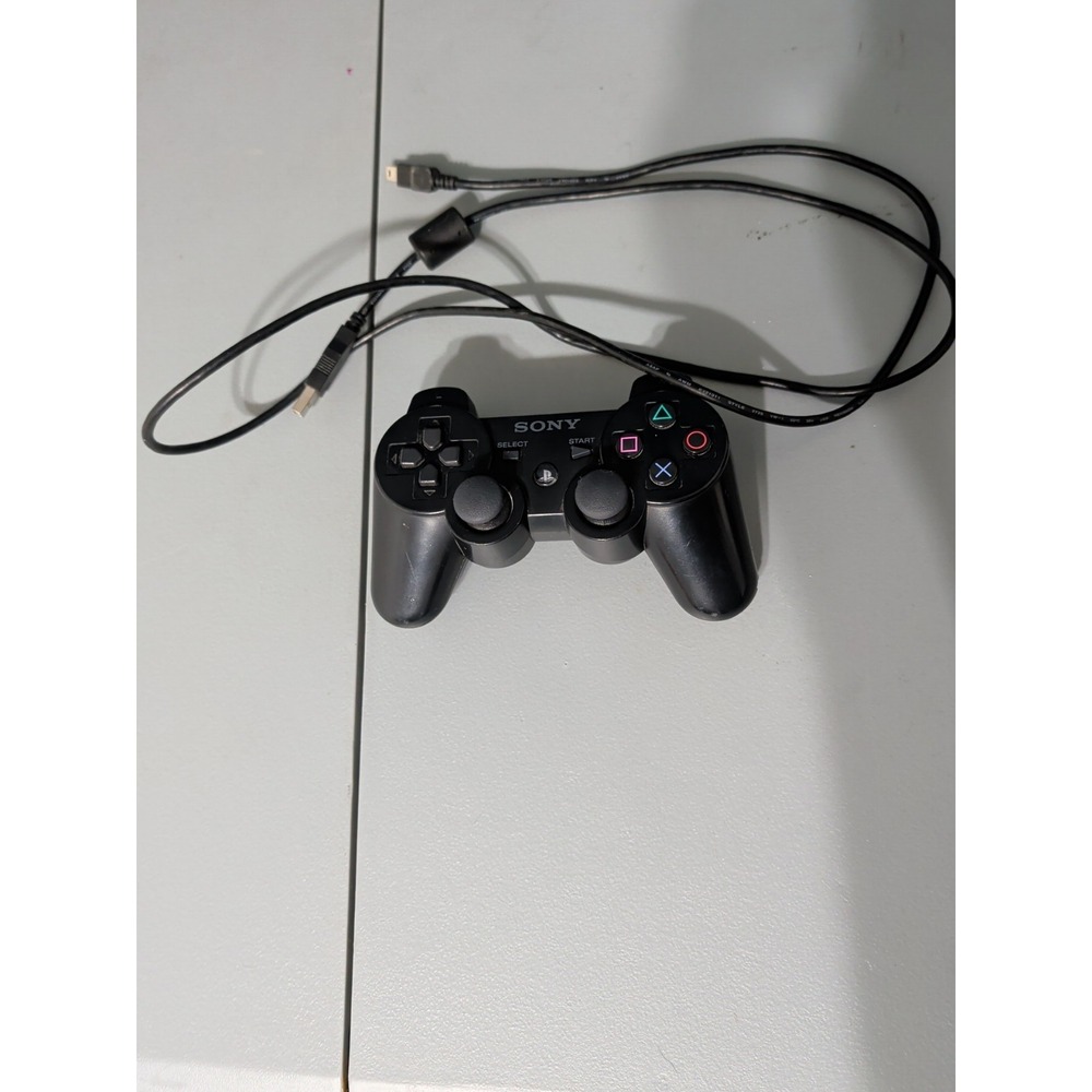 Sony Playstation 3 PS3 Sixaxis Controller Black Genuine CECHZC1U OEM Tested Read